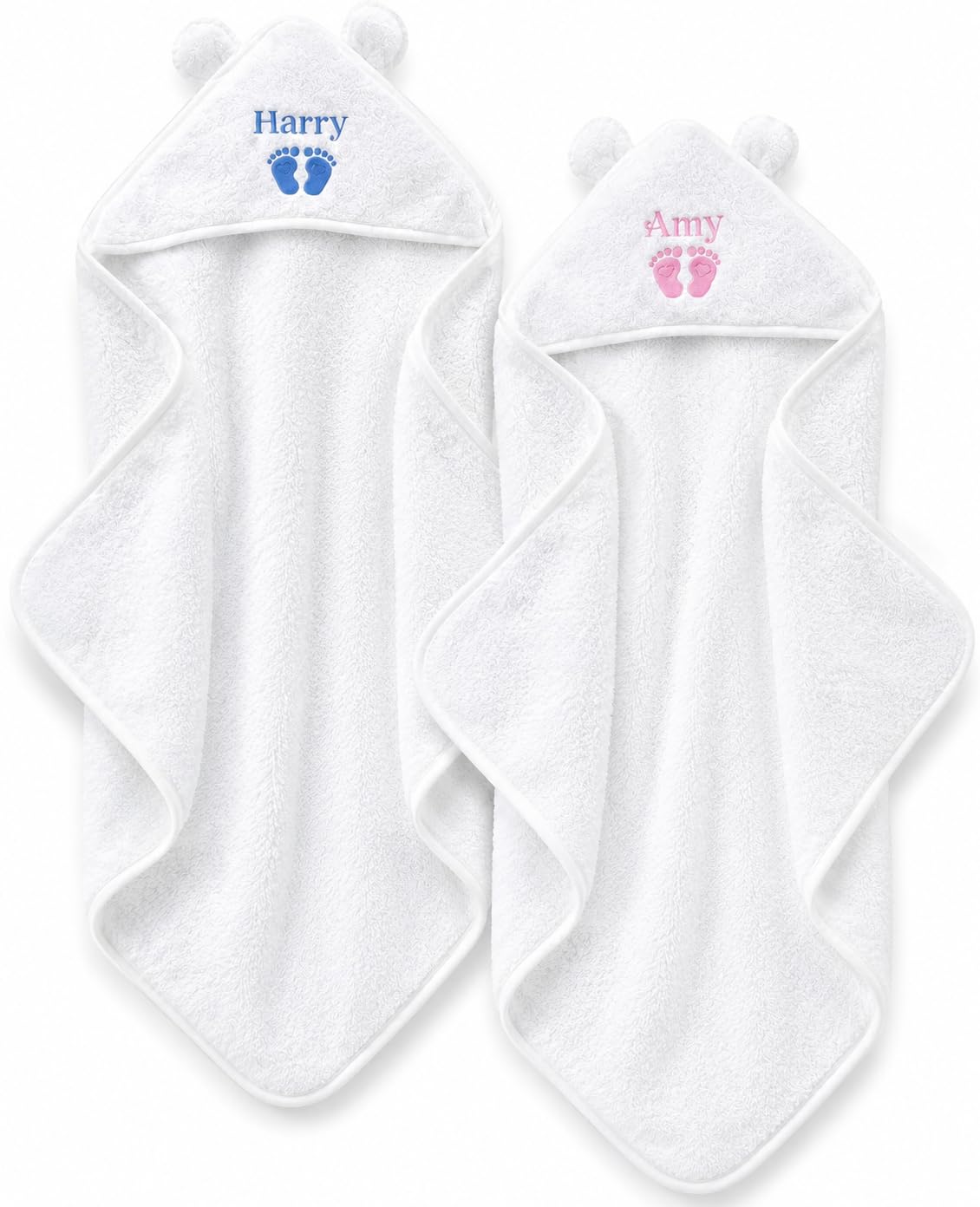 Personalised Hooded Baby Towel Baby Gift Baby Keepsake Soft Fluffy