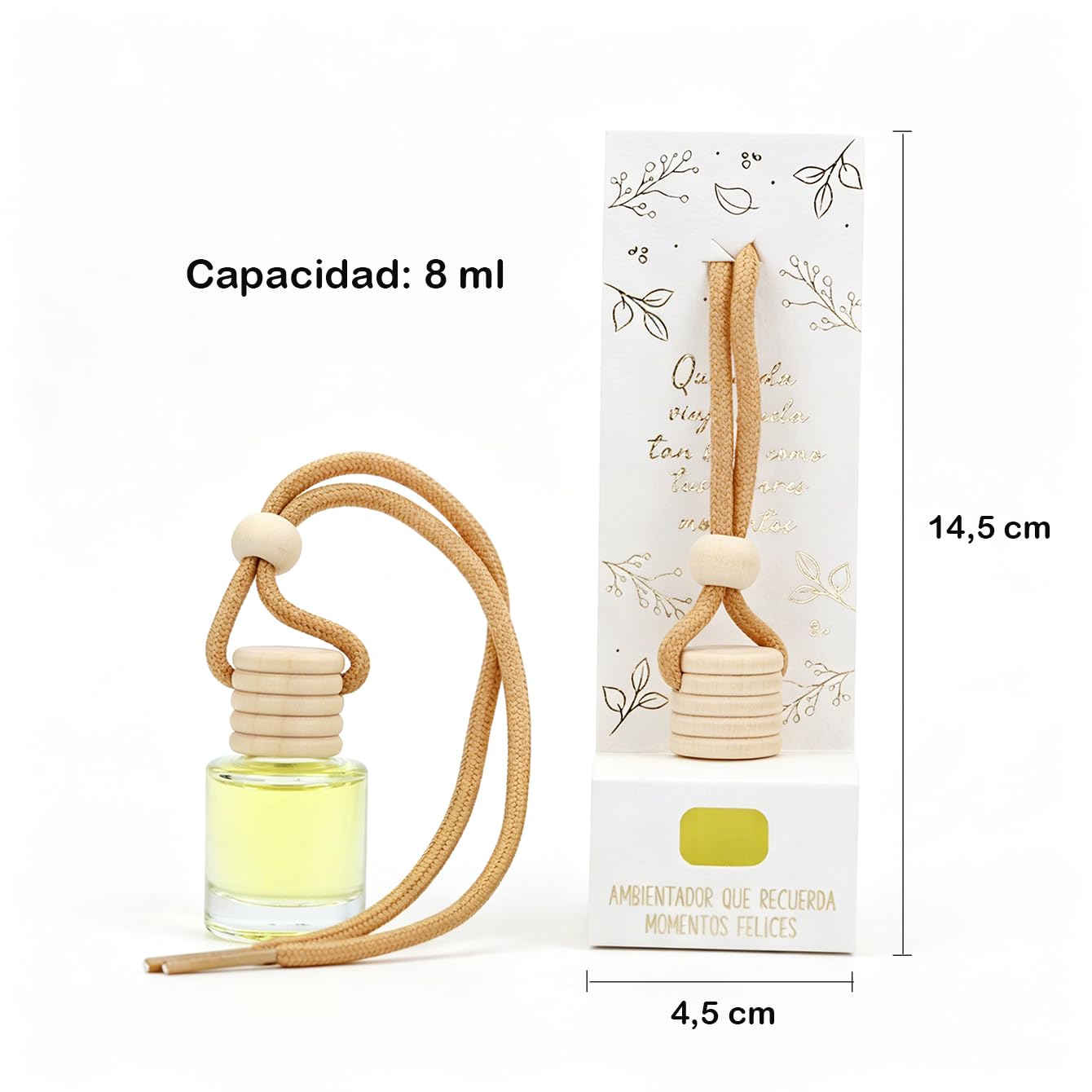 Pack de 12 a 36 uds, Ambientador Coche, Aroma Jazmín, Detalles originales invitados, Recuerdos para Bodas, Bautizos y Comuniones, Regalantes (36, (Pack 36 piezas))