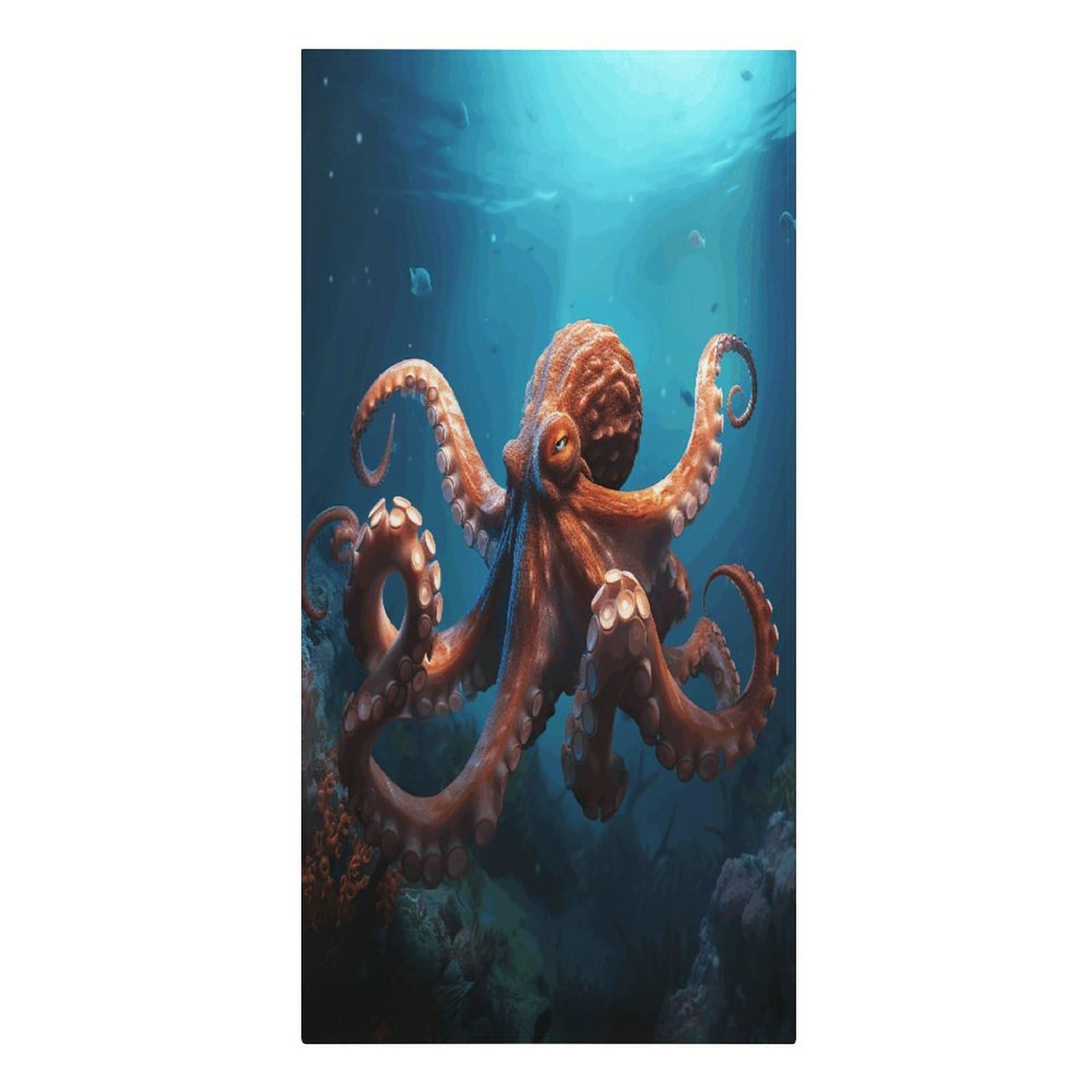 VstaDank Ocean Animal Octopus Beach Towels 30"x61" Microfiber Super Absorbent Large Bath Towels Cozy Soft Swim Travel Towel Quick Dry Thin Pool Towel Beach Accessories for Outdoor Adult