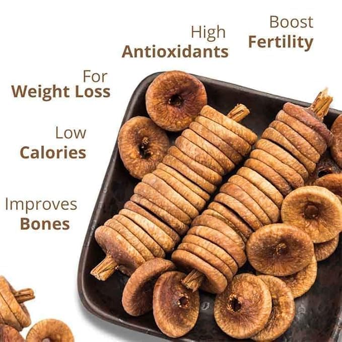 Image of TREE NUTS BOLD Anjeer 1KG Premium Dried Figs | Natural Dry Fruits Rich in Fiber & Calcium | Soft & Sweet Anjeer for Eating, Milk, Sweets & Healthy Snacking High Energy Dry Fruit (500GM OF 2 PACK)