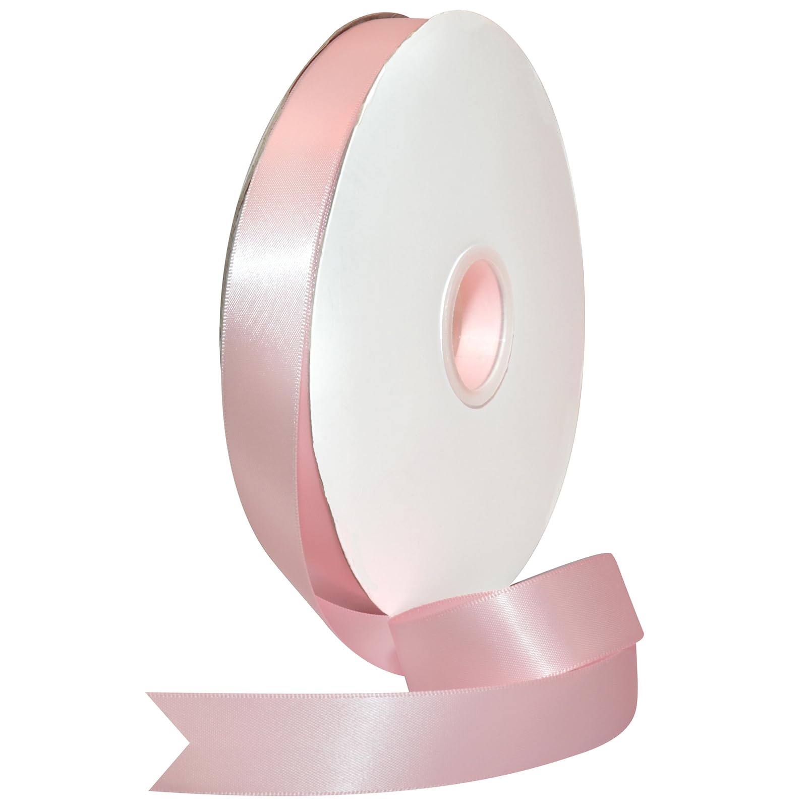 Ruban de satin en bobine de 91m pour loisirs créatifs et emballage cadeau rose