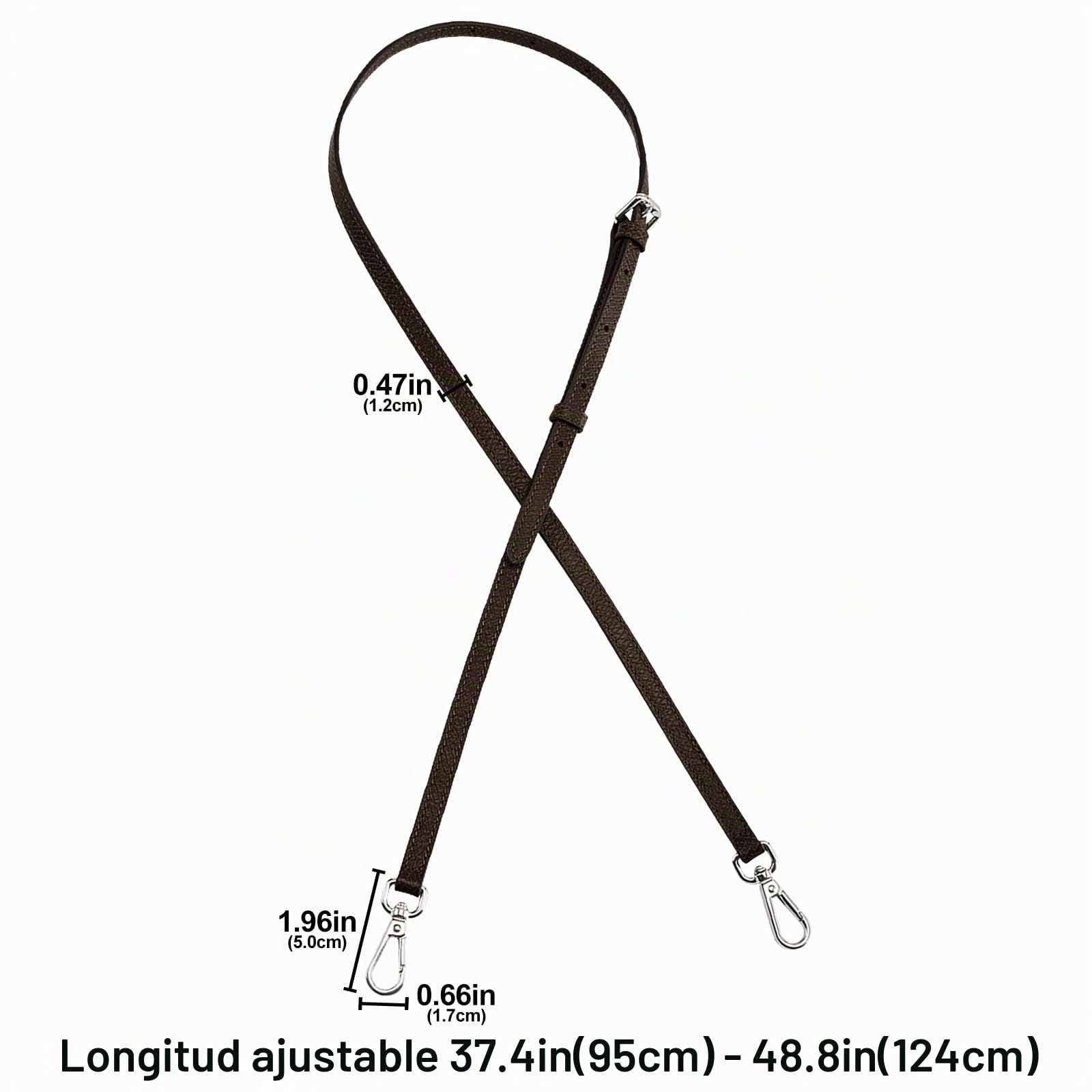 Jiesinlov Kit de conversión Ajustable para Correa de Hombro de Repuesto para Bolso de Cuero, Apto para Bolso de Hombro Mini.