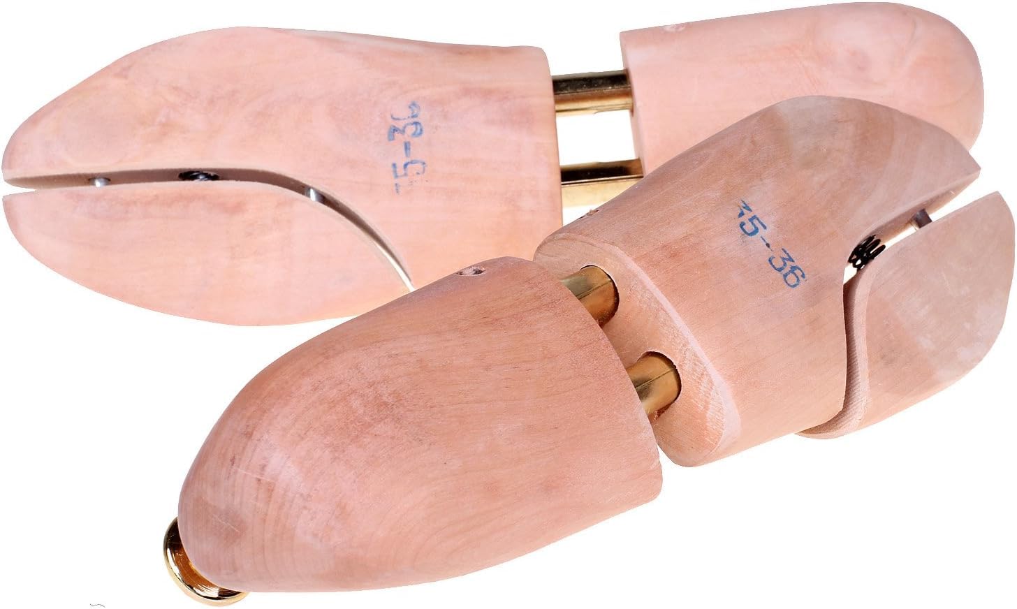 10 Paar | Naturholz Schuheleisten Schuhspanner Schuhdehner, Schuhspanner aus Holz, mit Griffknopf, geteilte und einstellbare Vorderblatt, Gr. 45 / Gr. 46, Gr. 45, Gr. 46, KXB6000-45-10P