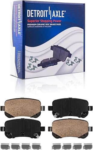Miniatura 391 de Detroit Axle - Pastillas de Freno Delantero para Ford Fusion Lincoln MKZ Zephyr Mercury Milan Mazda 6, Pastillas de Freno Cerámica Reemplazo