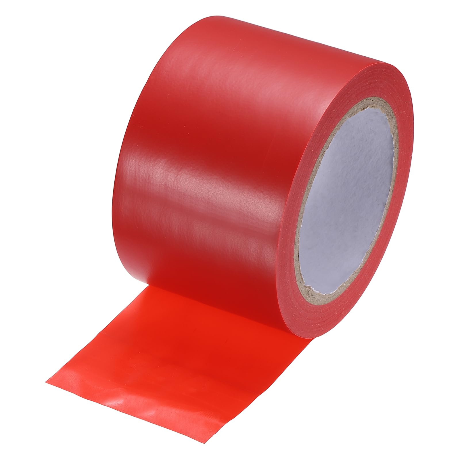 sourcing map Vinyl Floor Tape 3.1" x 108 ft Non-Abrasive Floor Marking Tape Outdoor Playing Field Marking Equipment for Warehouse Gyms Athletics Restaurants, Red