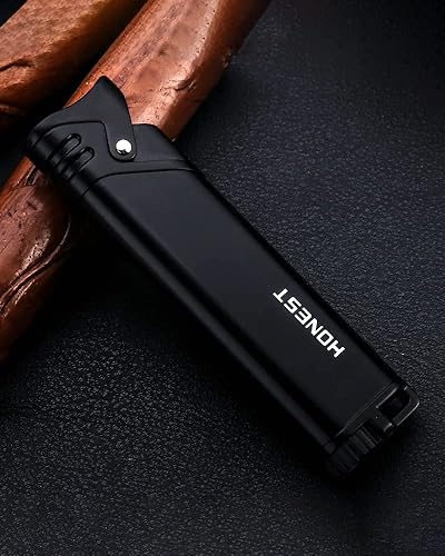 Encendedores inflables resistentes al viento - Encendedores de gas butano de metal - Encendedores de inyección directa Turbo - Pequeños y portátiles