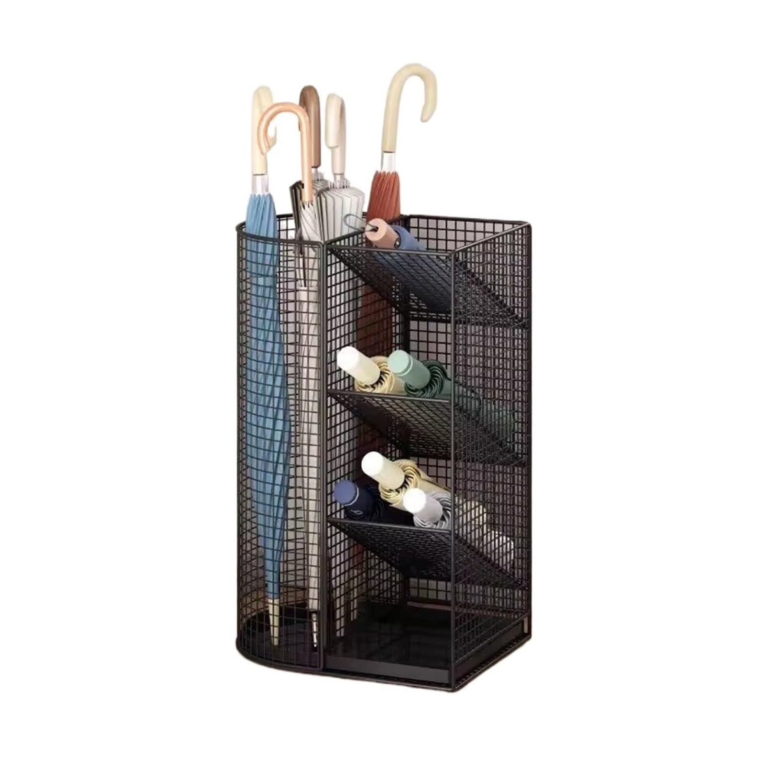 YQINQIN83B Umbrella Stand Commercial And Residential Umbrella Stands: Lobby Stands And Storage Cabinets Holder(Black)