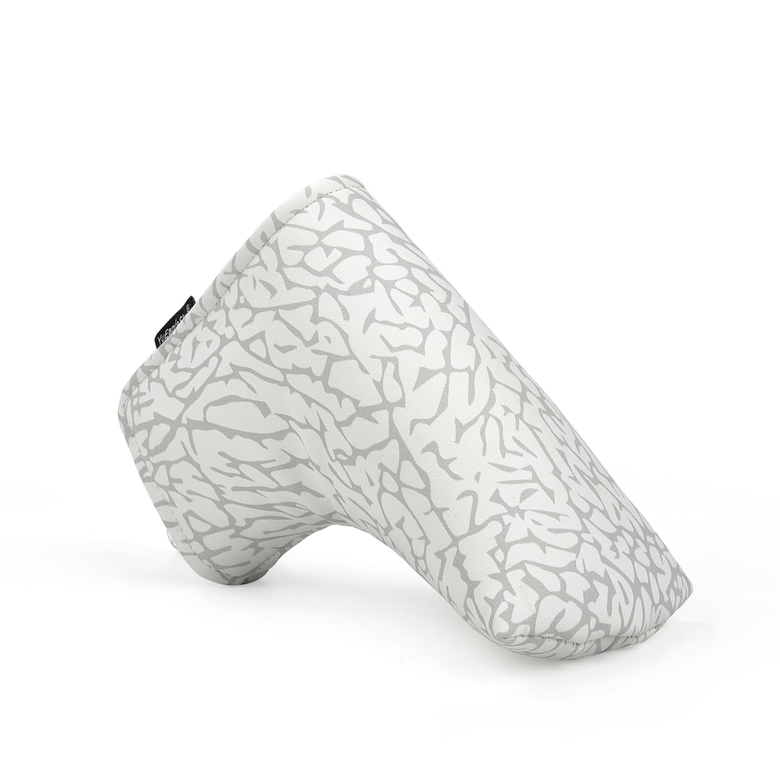 American Flag Blade Putter Head Cover for Men and Women - White/Black PU Leather with Velcro Stickers