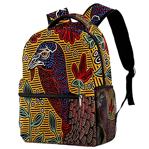 Sac à dos étudiant anti-désordre avec poches latérales et motif artistique pour ado