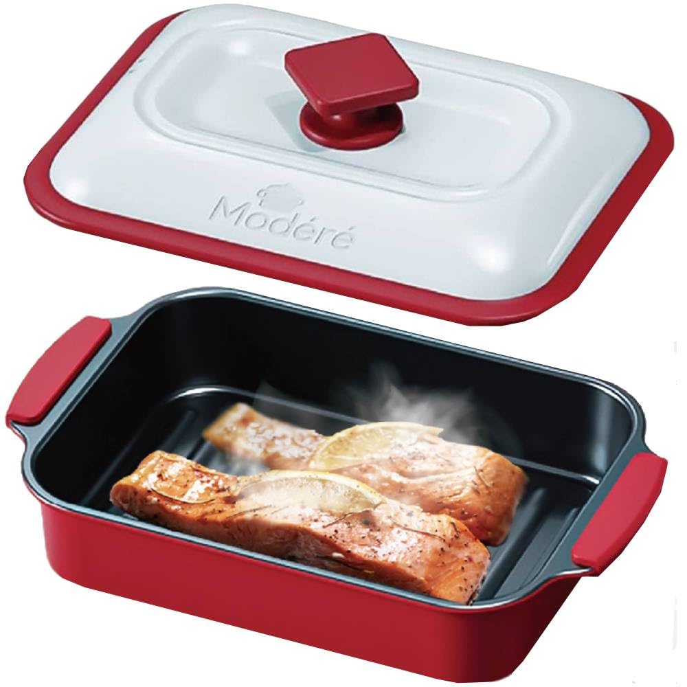 レンジで簡単調理器具 蓋付き　取手付きで便利　魚に焦げ目 9/22クーポンで2450円】電子レンジ専用調理器 電子レンジ魚焼き