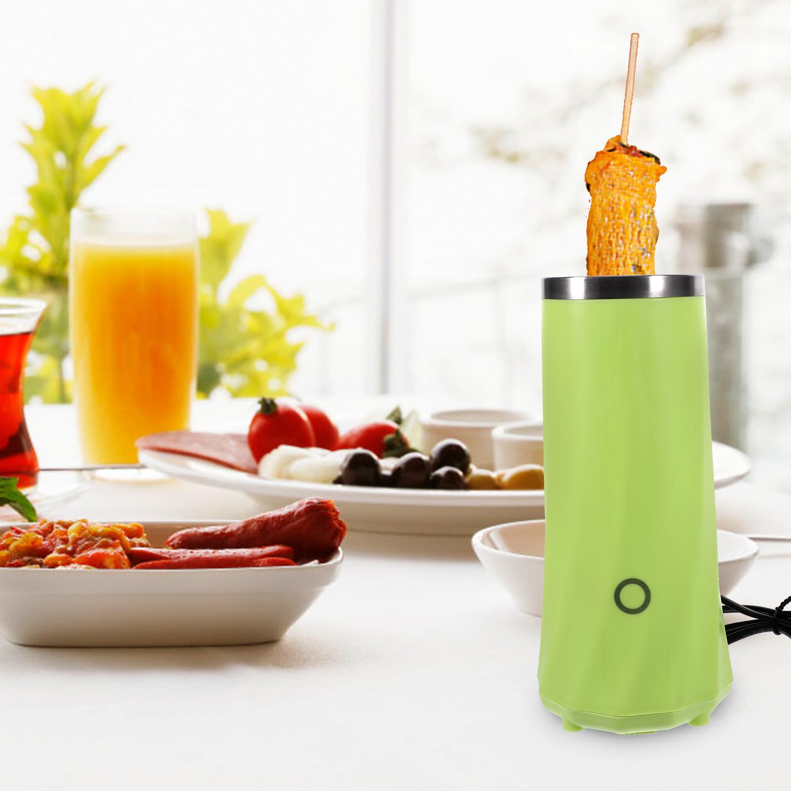 Operitacx Cuociuova Elettrico per Colazione Acciaio Inossidabile e Abs, Macchina Automatica per Pezzi di Salsiccia, Design Semplice e Sicuro per Uso Domestico Stili multipli