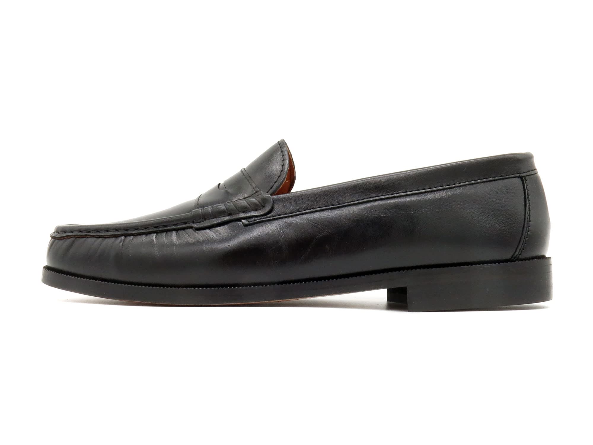 Mocasines Hombre Piel Nappa Zapatos Castellanos Suela de Cuero Welted Negro 39 Zapatos de Vestir Traje