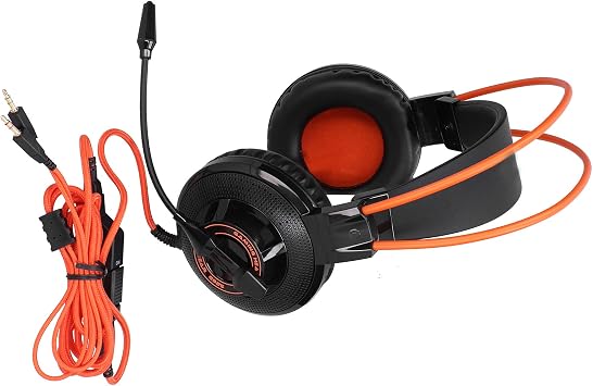 Wired Gaming Headphones Headset with Microphone, Gaming Headset Lightweight Game Headphones with Microphone Volume Control