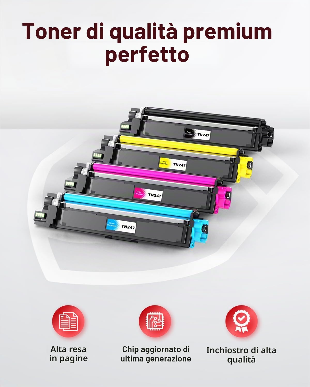 TN247 TN243CMYK Toner Compatibile con Brother TN247 TN-243CMYK | Compatibile con Brother DCP-L3550CDW MFC L3730CDN MFC-L3750CDW MFC L3770CDW HL-L3270CDW HL-L3210CW ( 4 Pezzi)