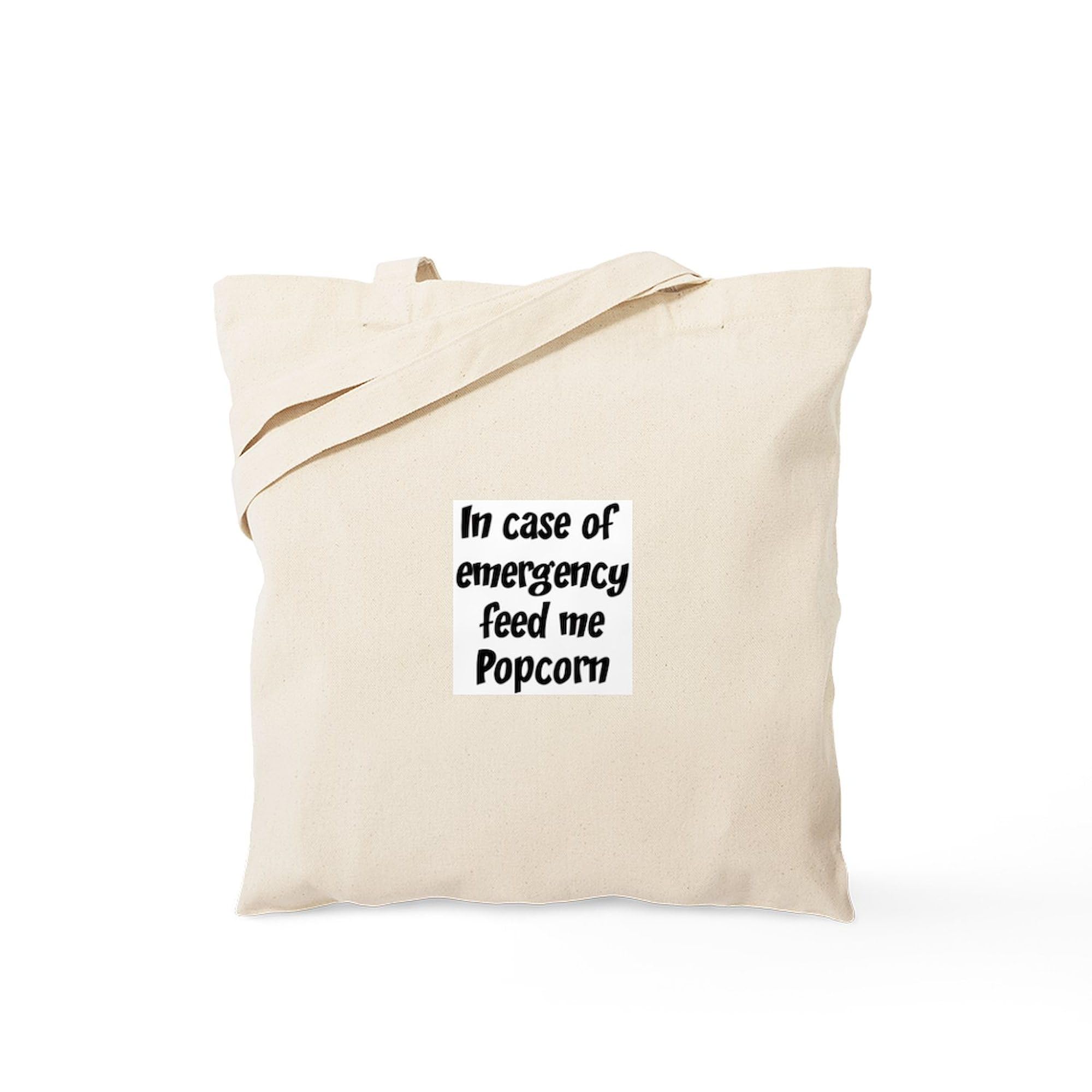 CafePress Fresh Pop Corn Canvas Tote Bag - Reusable Shopping Bag, Natural Canvas, Two Sizes - View #5