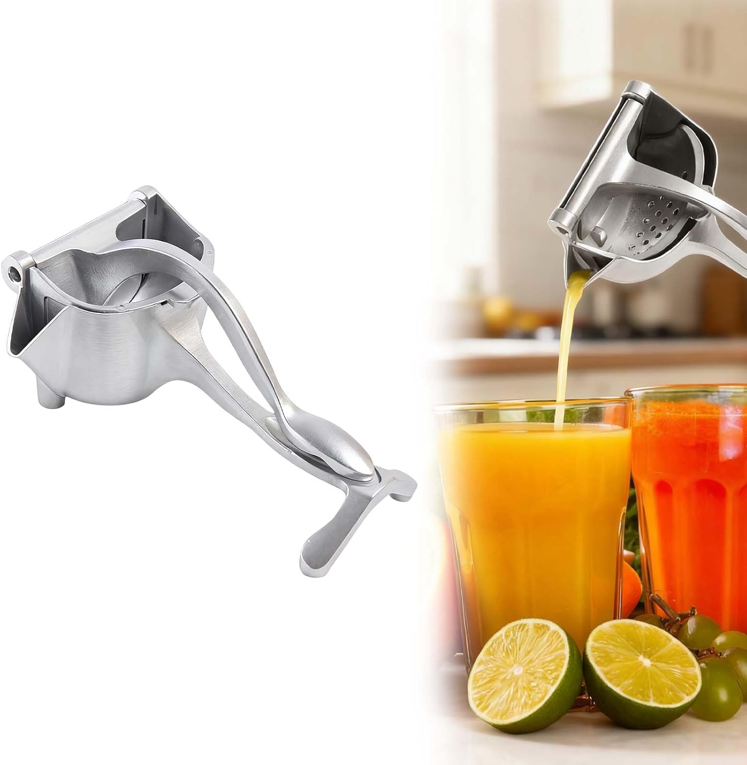 Extractor de jugo de fruta fresca de aleación de aluminio, exprimidor manual 2026, exprimidor manual, prensa manual de exprimidor de limón, prensa