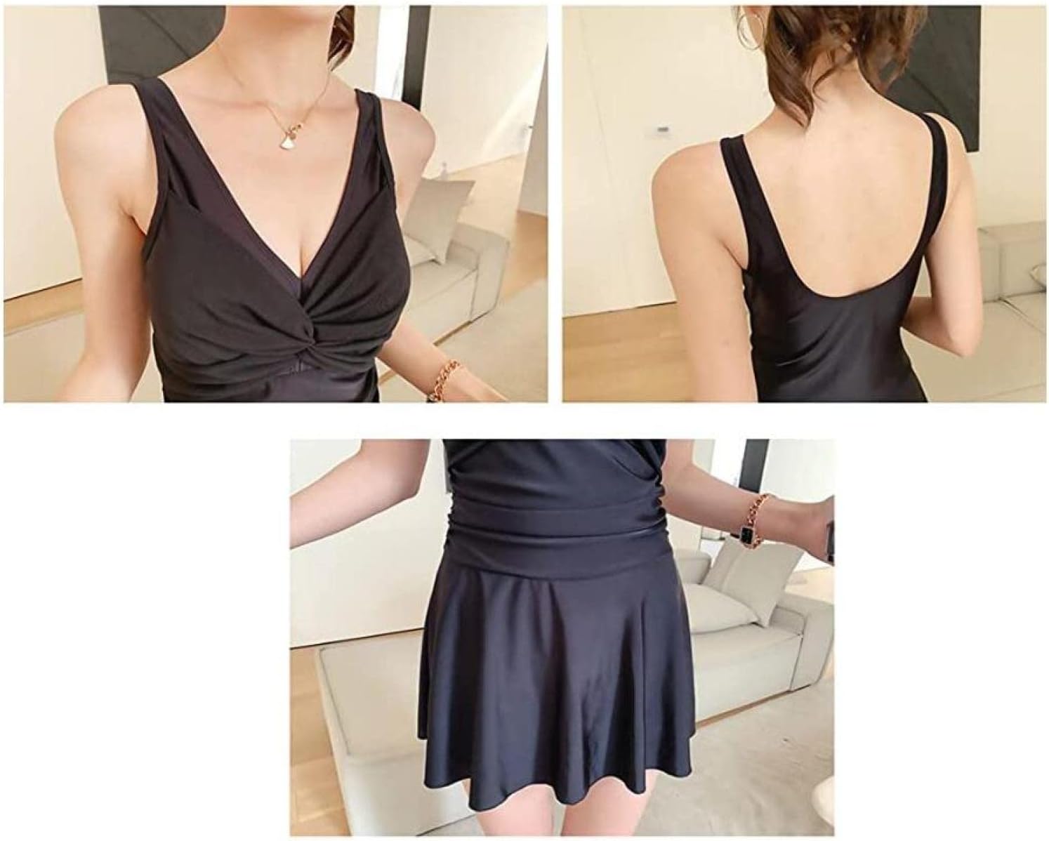 [NOMIMAS] 水着 レディース ワンピース ビキニ swimwear 体型カバー 水着 カバーアップ タンキ ミズギ スイムウ