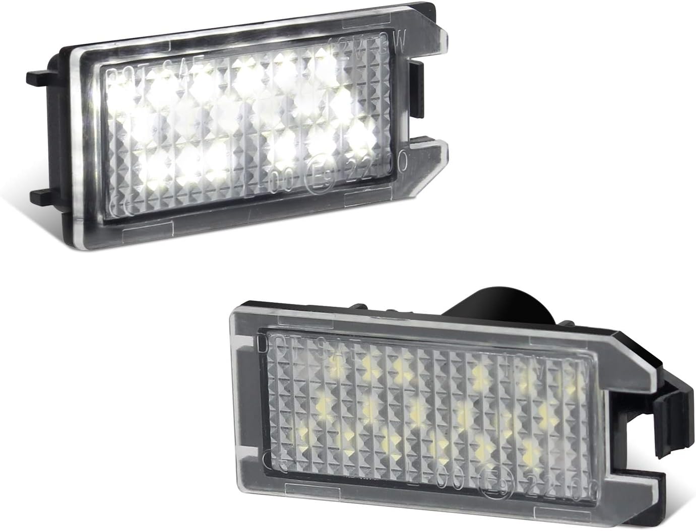 RUXIFEY LED License Plate Light Replacement Compatible with FIAT 500 2013-2019, Maserati Levant, 6000K White, Pack of 2