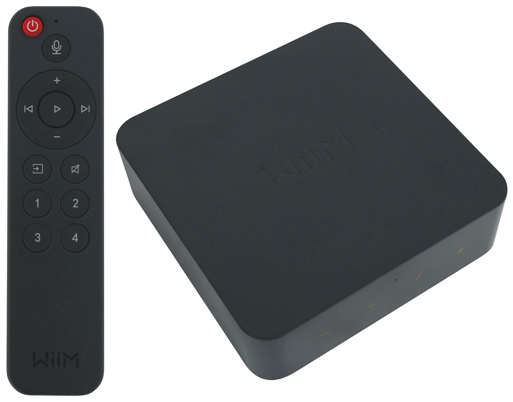 Audiosavings Bundle: (1) Wiim Pro WiFi Wireless Music Player Audio Streaming eiver Bundle with (1) WiiM Push-to-Talk Voice Remote for WiiM Mini and Wiim Pro Audio Streamers (Items 2)