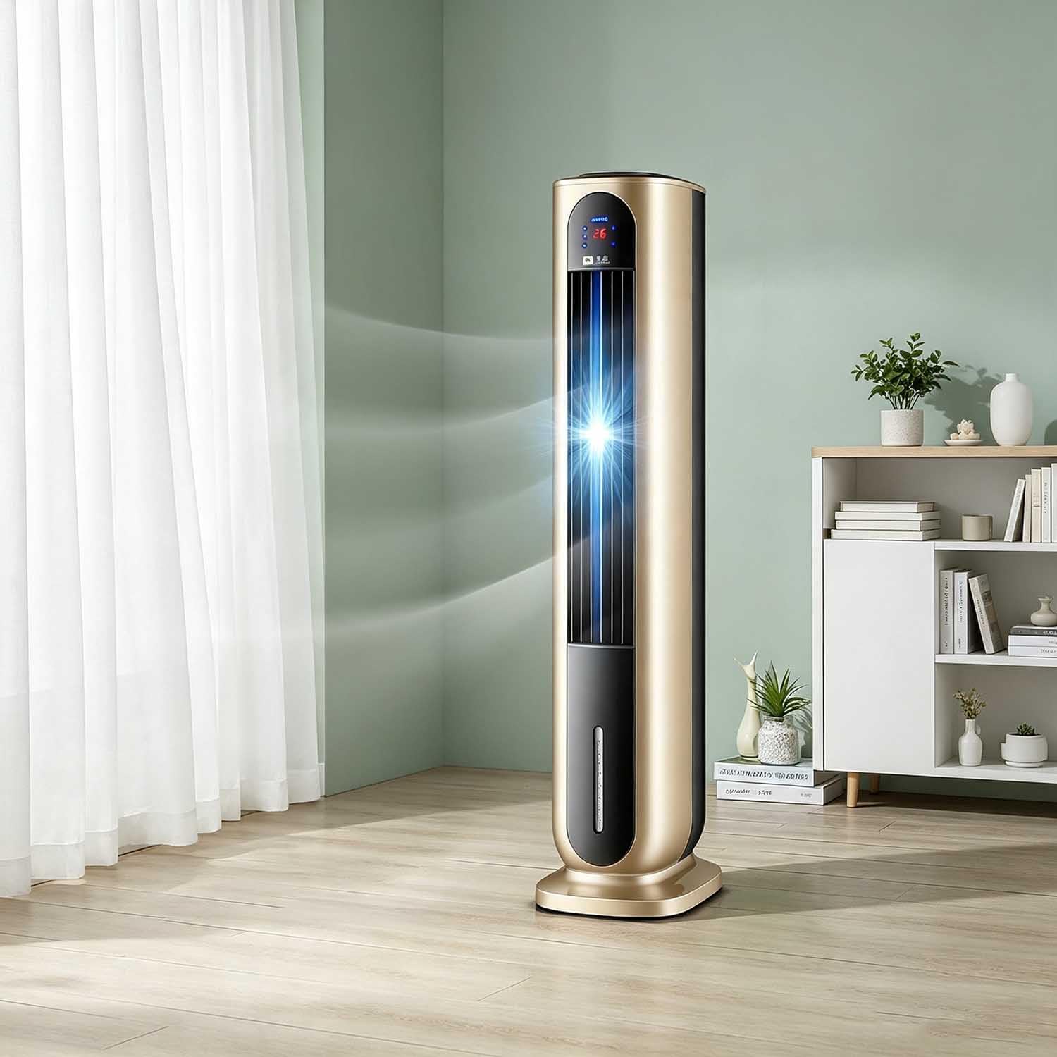 SLDAGe 3-in-1 Evaporative Air Cooler Tower with Remote Control,Gold