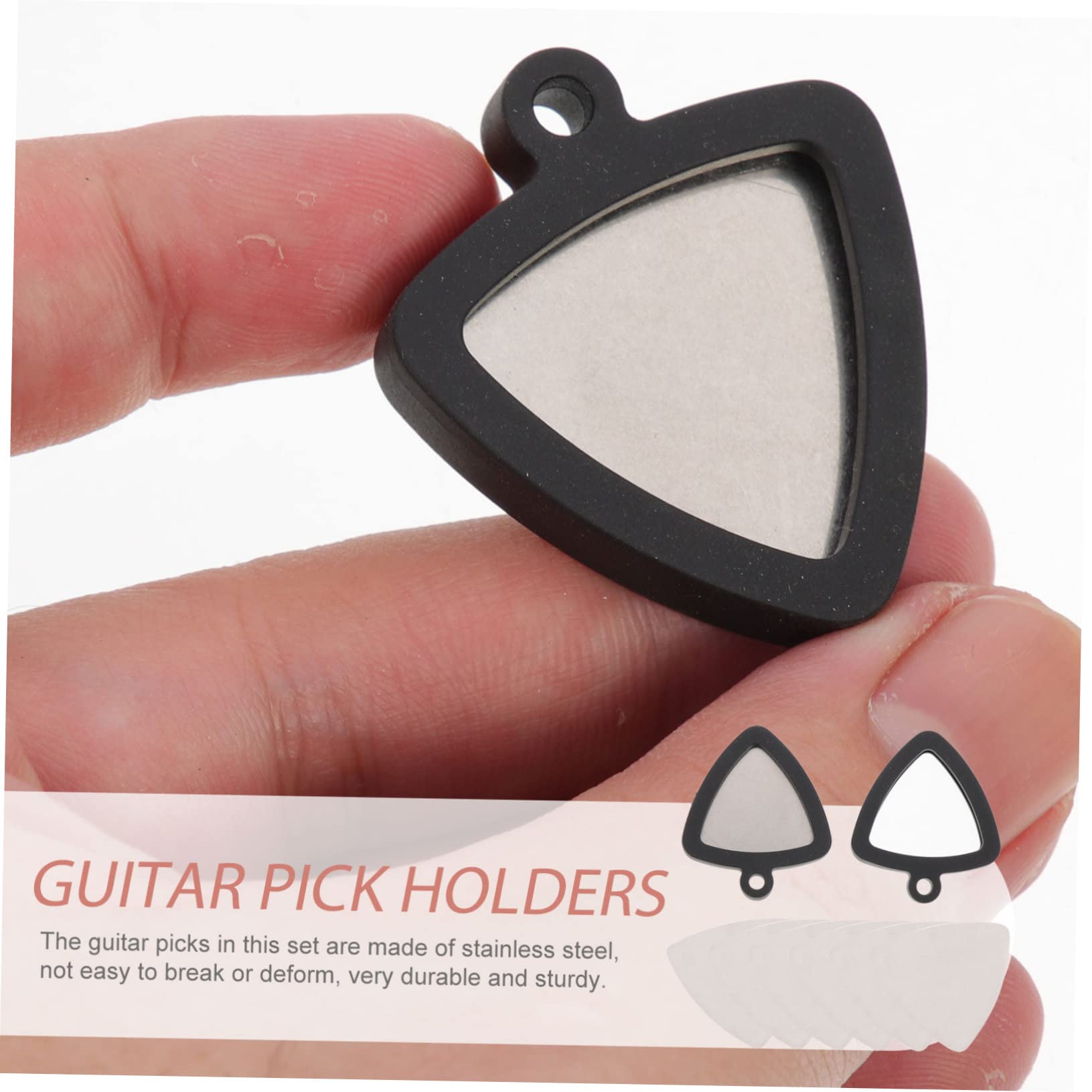 HEMOTON 3 Set Di Portachiavi Con Plettro Per Chitarra Porta Plettri in Silicone Per Chitarristi Basso Ukulele