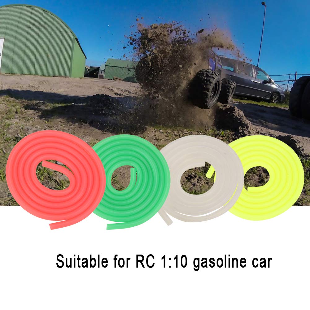 Lybunair 3x5mm Silicone Fuel Line Tube Pipe Fit for 1/10 RC Gasoline Car