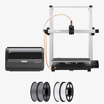Anycubic Filament Bundle 4KG Anycubic Kobra 3 Max Combo 3D Printer + ANYCUBIC PLA 3D Printer Filament 2 Pack of Gray & 2 Pack of White