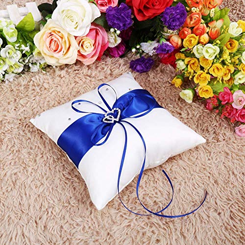 Hochzeits Ringkissen Schwarz - 20cm Mit Blumen Dekoration