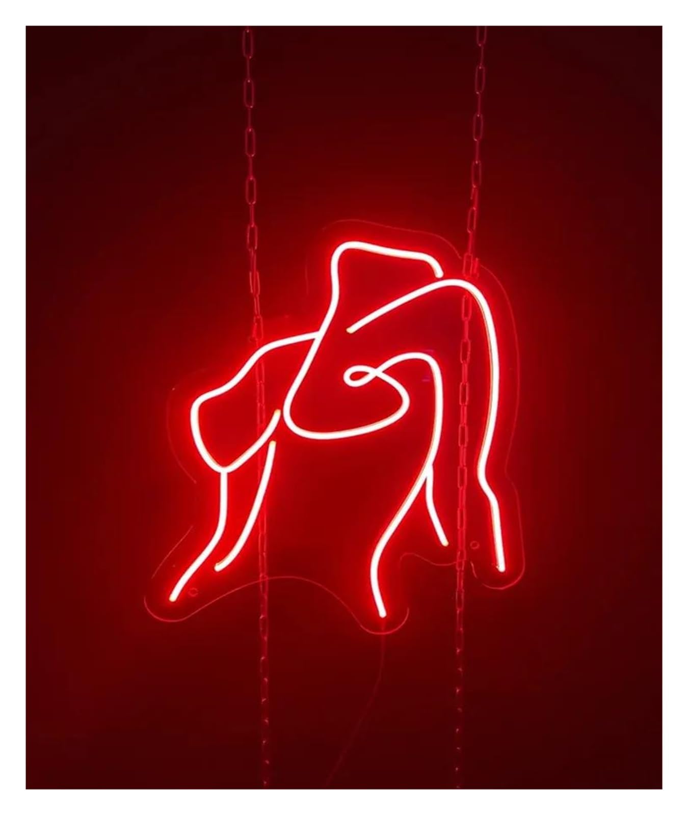 LEMST Signs Lamp Body Art Neon Sign Art Bedroom Wall Decor Beauty Bar Salon Room Decor 40x32cm(C)
