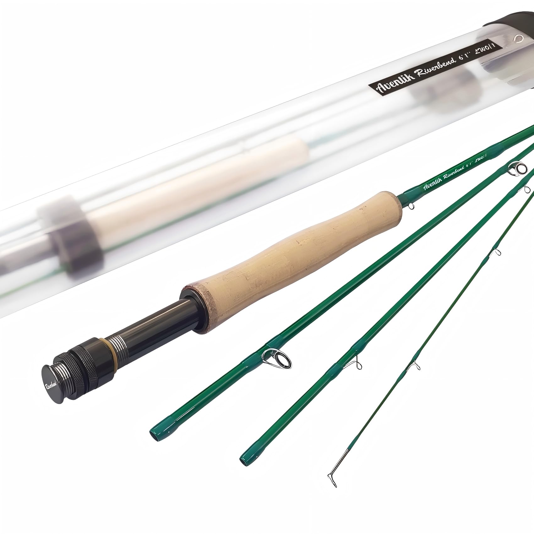 Aventik Fly Fishing Riverbend Series Fly Rod IM8 Graphite Blank 0/1/2/3/4/5/6/7/8 wt Rods, 6/7/8/9/10ft Lightweight Fly Fishing Rod Medium Fast Action