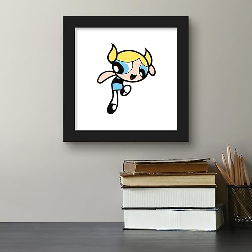 Miniatura 4 de Trends International Gallery Pops Cartoon Network The Powerpuff Girls - Arte de pared de burbujas, versión enmarcada negra, 12 x 12 pulgadas