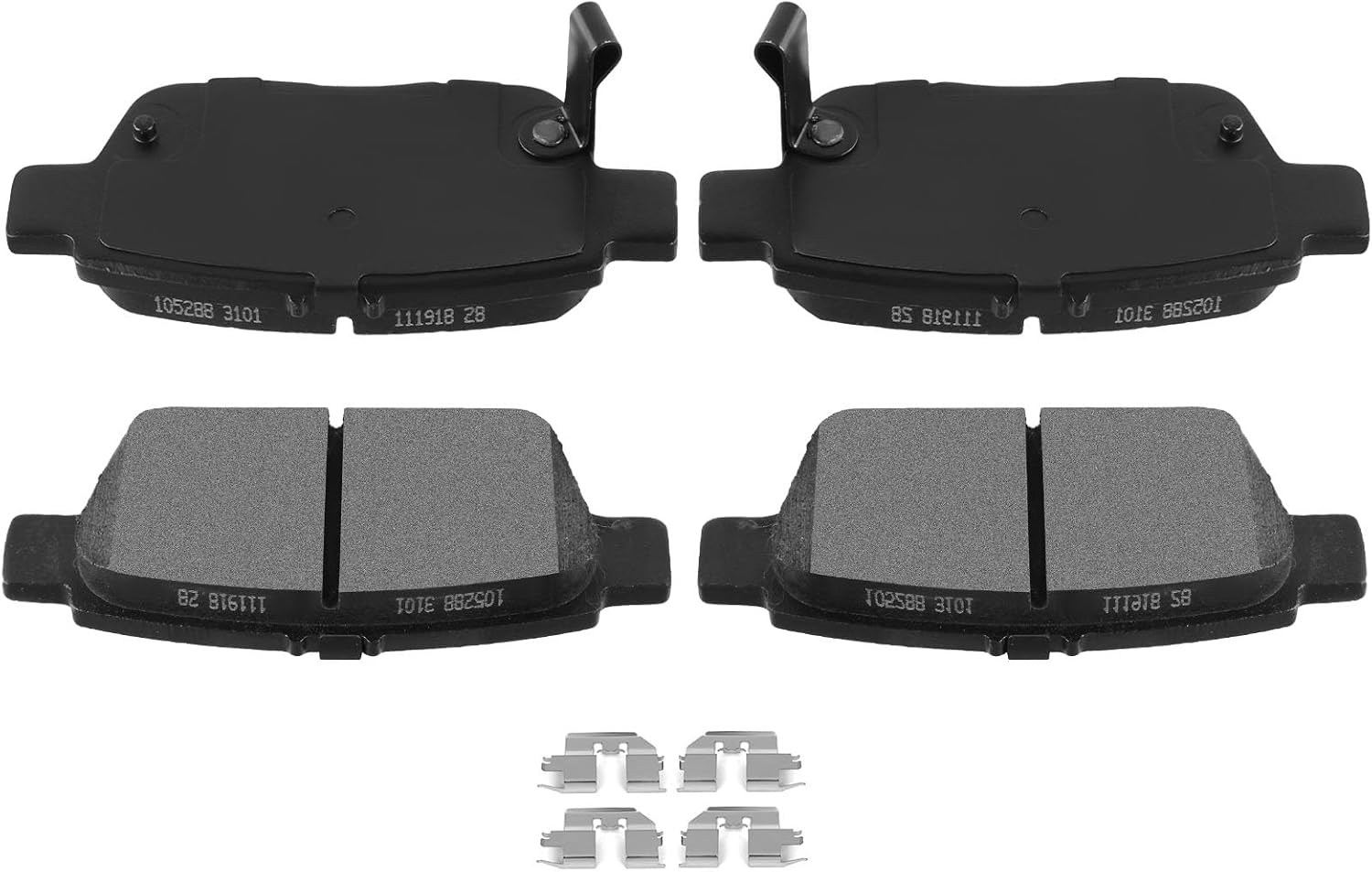 AUTOMUTO 4PCS Rear Semi-Metallic Disc Brake Pads Set D1103 For Acura TL 2009-2014,For Honda Ridgeline 2006-2014