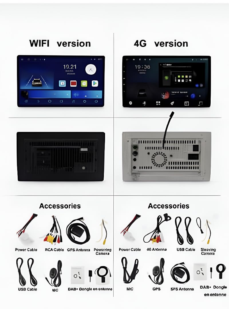 Autoradio 9 pollici compatibile con Mazda 5 2010-2016 | CarPlay/Android Auto/WiFi/DSP/DAB+, touchscreen CarPlay, sistema radio multimediale HD (T1 (2GB/32GB) QUAD CORE)
