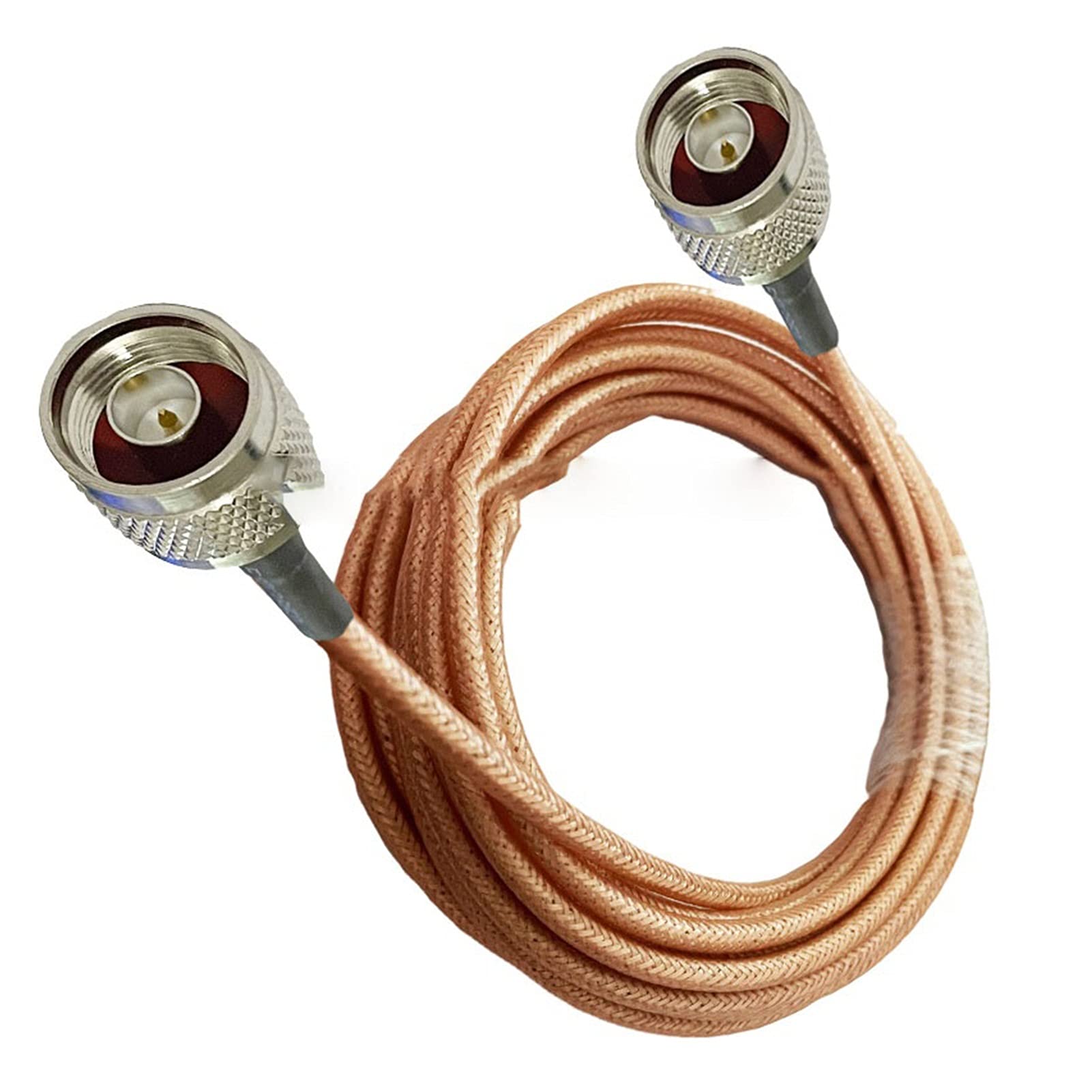 VAIGAI Yige Store Connettore maschio N maschio a spina maschio RG400 Cavo coassiale in treccia di rame a doppia schermatura 50ohm 10/15/20/30/50CM 1/2/3/5/10M(5m)