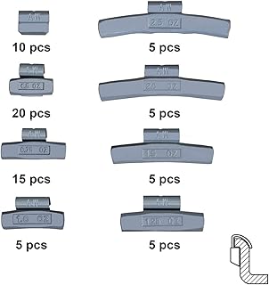 Harzole 70PC AW-M70 0.25 to 2.5 oz Lead Free AW Type Wheel Weight