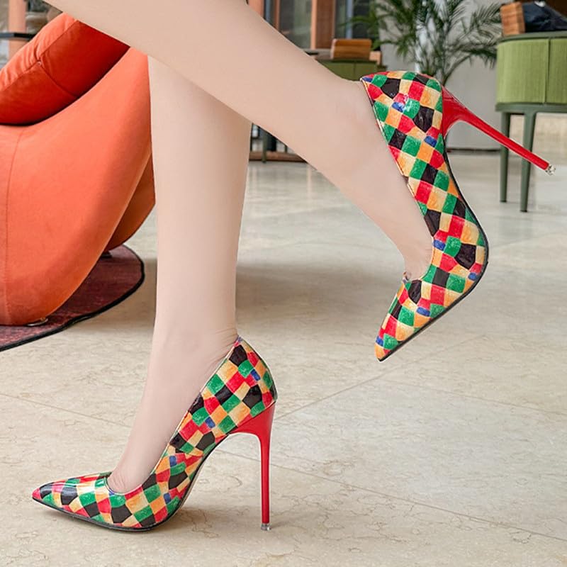 F&A LOVING Unisex Men's Women's High Stiletto Heels Pumps Closed Toe Sexy Shoes2