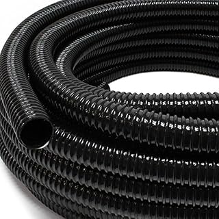 Wąż wylotowy 25 m elastyczny spiralny 25 mm (1") czarny z spiralą wzmacniającą umywalkę