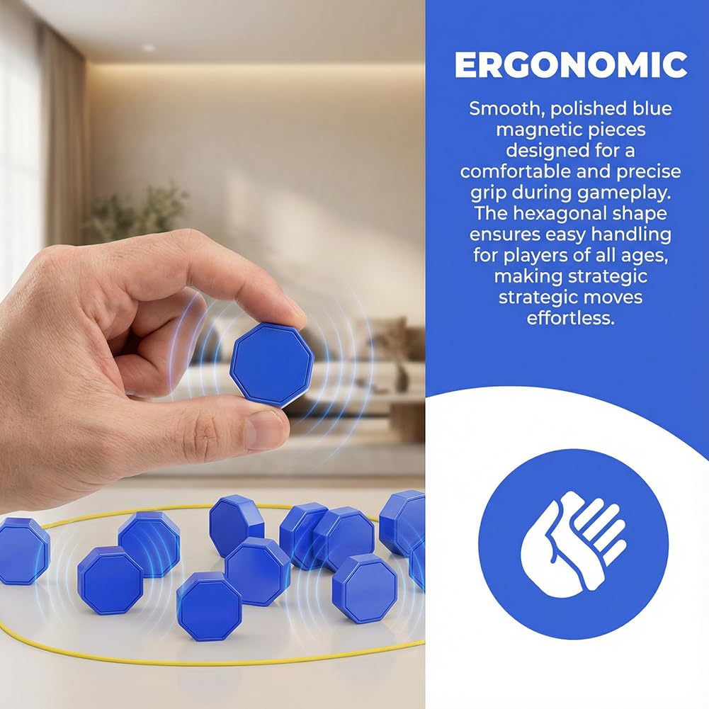 Magnetic Chess Game, Educational Chess Game Checkers Game with 20 Pieces Chess - Image 4