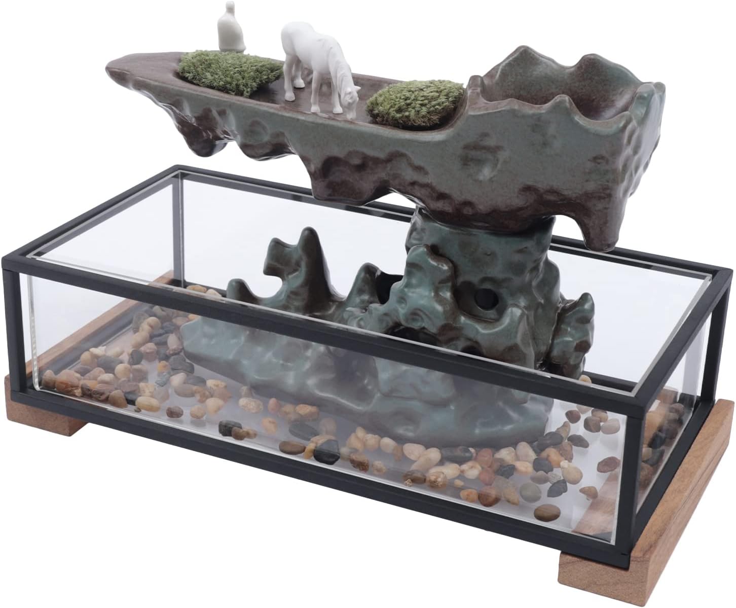 PROYONGOO Desktop Rockery Fountain Waterfall Water Feature