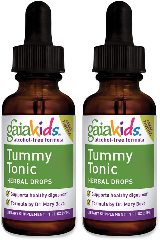 Gaia Kids Tummy Tonic Herbal Drops, 1-Ounce Bottle (Pack of 2)