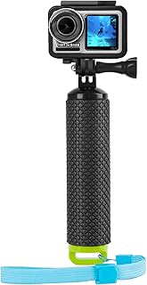 Waterproof Floating Handle Grip Anti-Slip Floating Bobber Stick Floaty Handler Holder Mount with Lanyard for Go Pro Hero 11/10/9/8/7/6/5/4/3 Session DJI Osmo and Other Action Cameras