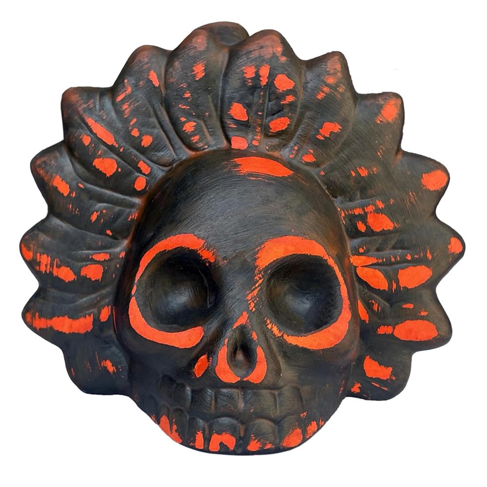 Aztec Death Whistle, 126 dB+ Human Screaming Sounds, Halloween Theme Party Skull Human Loud Screaming Aztec War Whistle