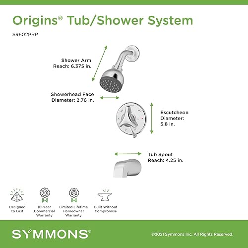 Miniatura 4 de Symmons S9602PRP Origins sistema de ducha EasyService cromo pulido