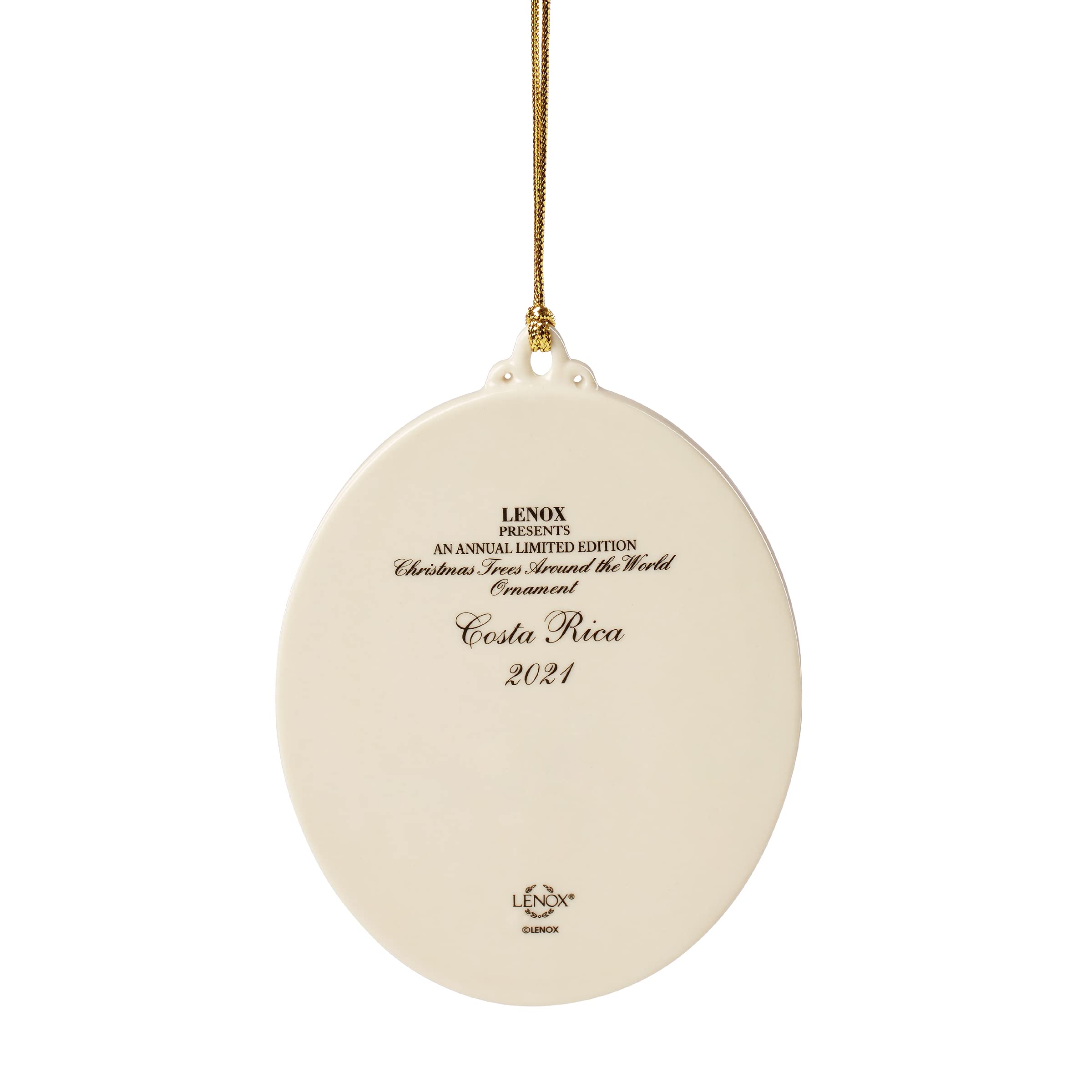 Lenox 2021 Trees Around The World Costa Rica Ornament, 0.30 LB, Ivory