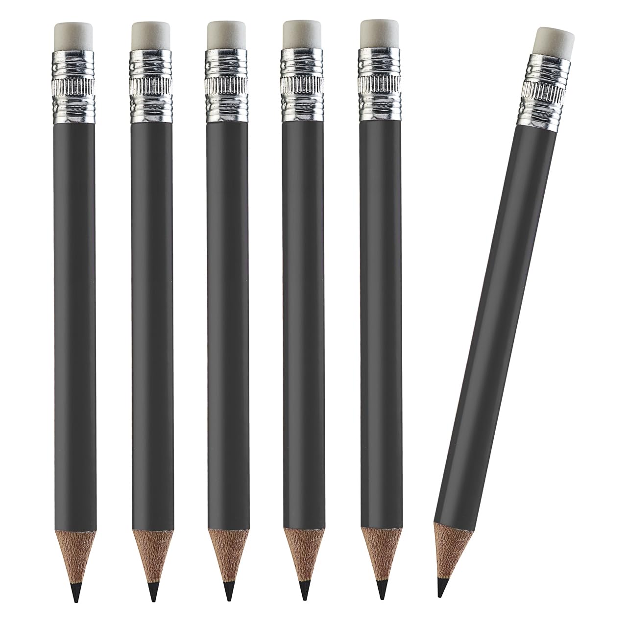TH Golf 100 Pcs Mini Golf Pencils 4 Inch with Sharpened Wooden Eraser for School Wedding Toddlers Home Business Multiple Colors (Black)