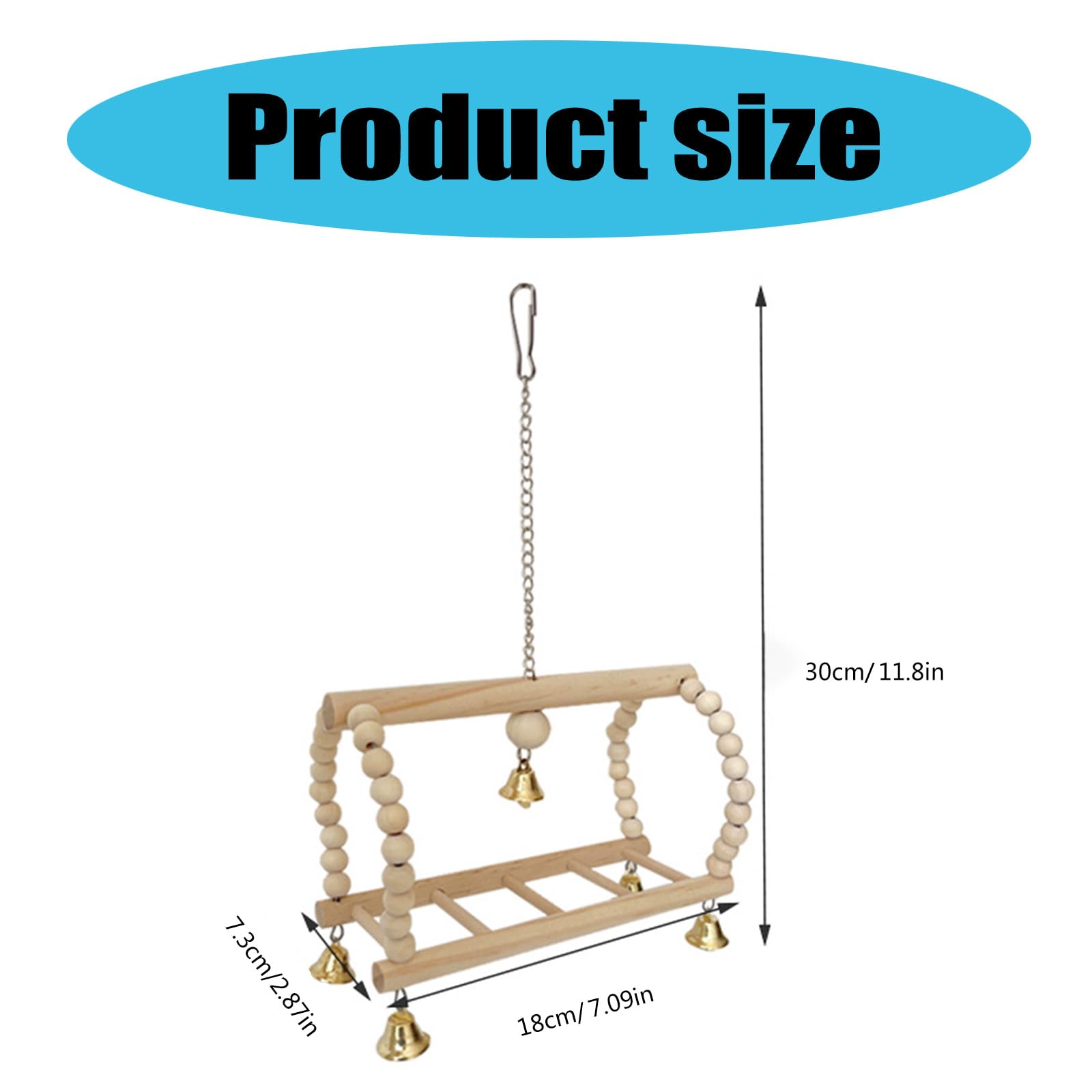 5pcs Parchi Giochi Uccelli Pappagalli Legno Playstand Pappagalli Playstand Pet Bird Centri Attività per Uccelli Accessori Gabbia