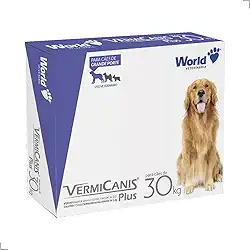VermiCanis Plus, Vermífugo para Cães de Grande Porte até 30 kg, 2 Comprimidos