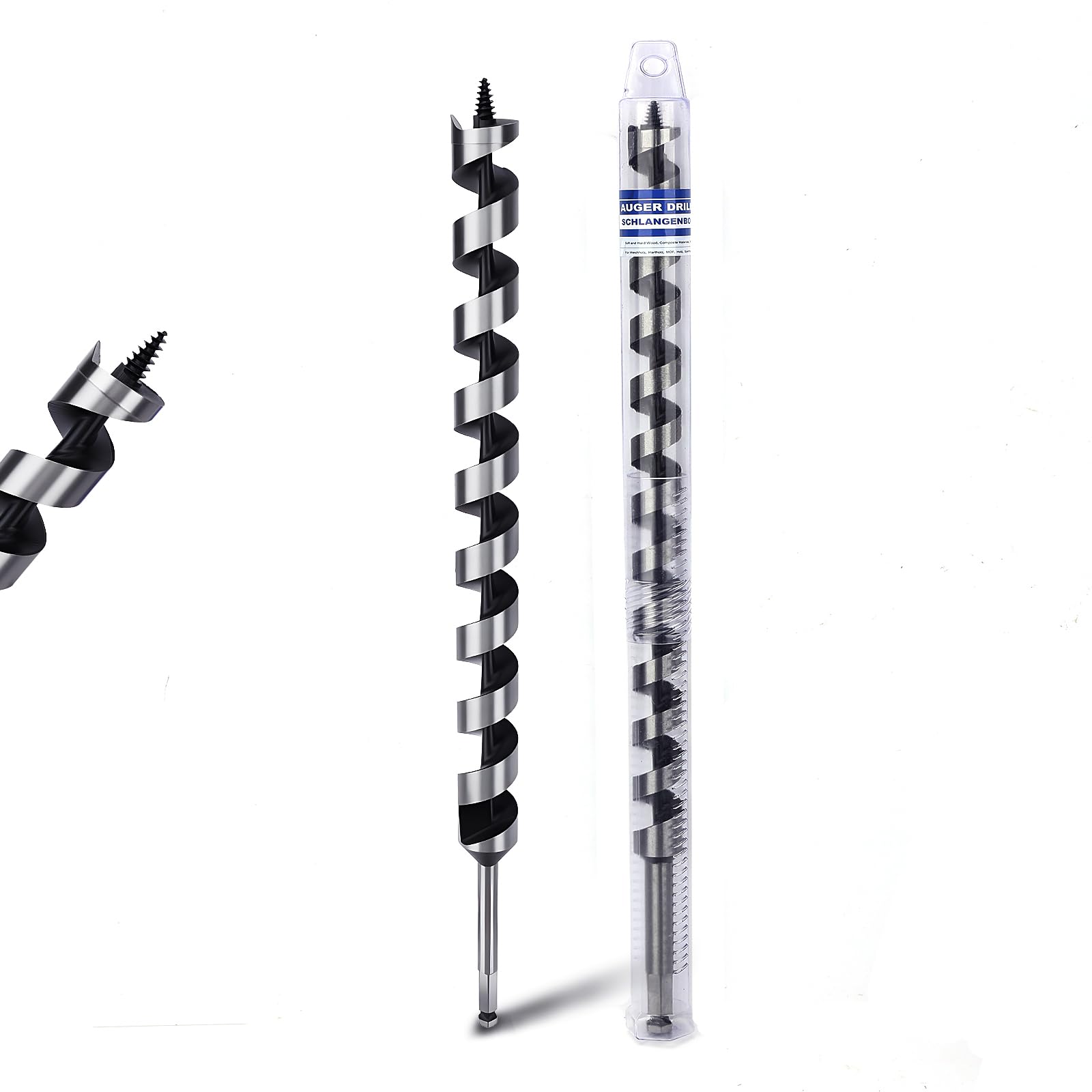 1-3/8 inch X 31.5 inch Auger Bit for Wood, 35x800mm Hex Long Auger Drill Bit for Wood,Ship, Composite Materials, Drywall and DIY Projects