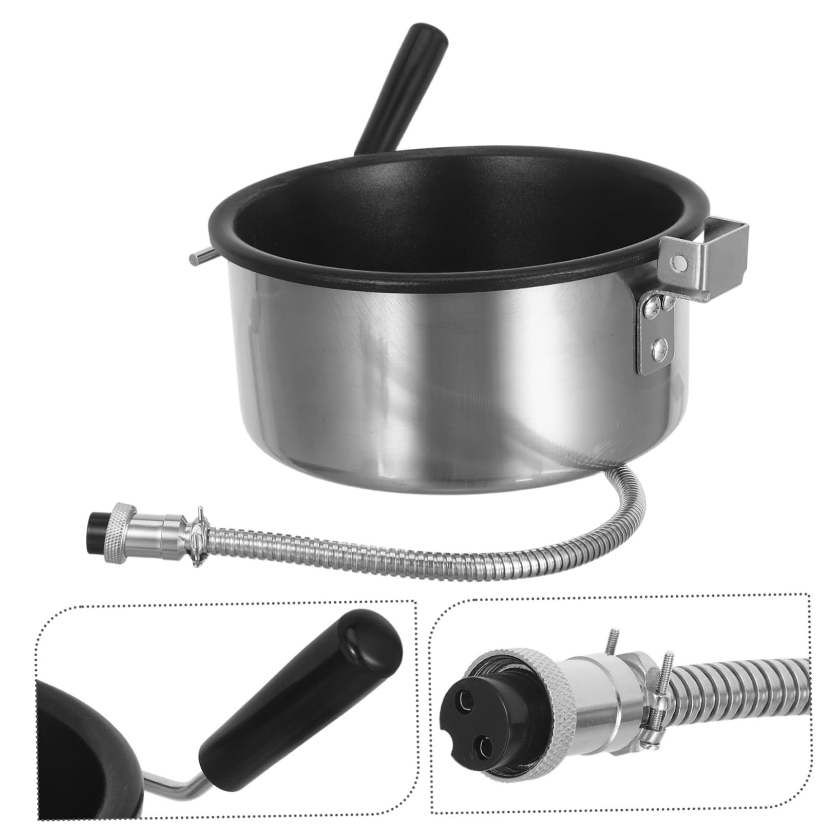 TOYANDONA Olla Antiadherente para Hacer Palomitas 8 Onzas de Metal, Accesorio Comercial para Máquina de Palomitas, Resistente al Calor, Repuesto para Palomitero en Fiestas y Uso Doméstico