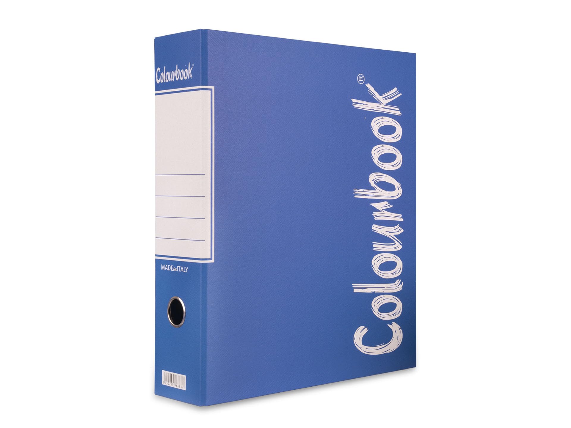 Colourbook Registratore Con Custodia, Set 6 Faldoni Raccoglitore Documenti A4, Dorso 8 Cm, Meccanismo A Leva 2 Anelli, Per Ufficio In Cartone Alta Qualità, Blu, Made In Italy